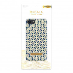 Onsala mobiltelefontaske til iPhone 6/7/8/SE2/SE3 Soft Blue Morocco