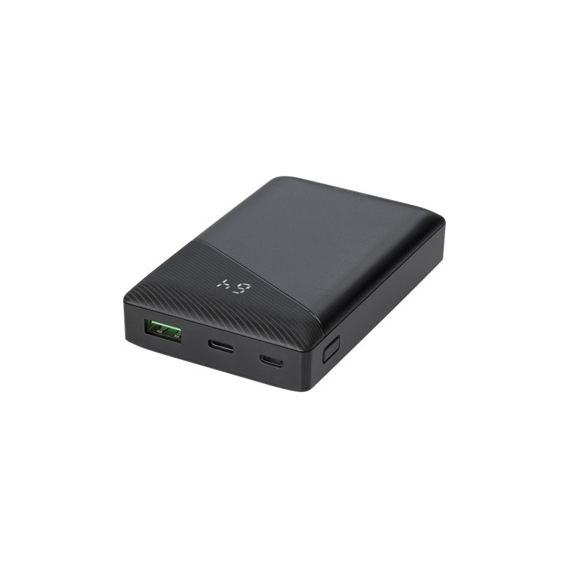 Portable batterier - Deltaco 10000mAh Powerbank med hurtig opladning og 3 A/18 W, 37 Wh