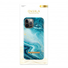 iPhone 13 - Onsala mobiletui til iPhone 13 Soft Blue Sea Marble