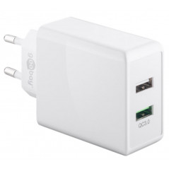 Goobay Power Adapter med 2xUSB Quick Charge QC3.0 28W 2A