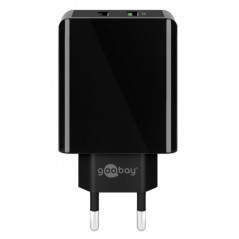 Opladere og kabler - Goobay strømadapter med 2xUSB Quick Charge QC3.0 28W 2A