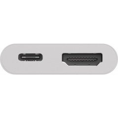 USB-C Multiport til HDMI-adapter med USB-C 60 W strømforsyning