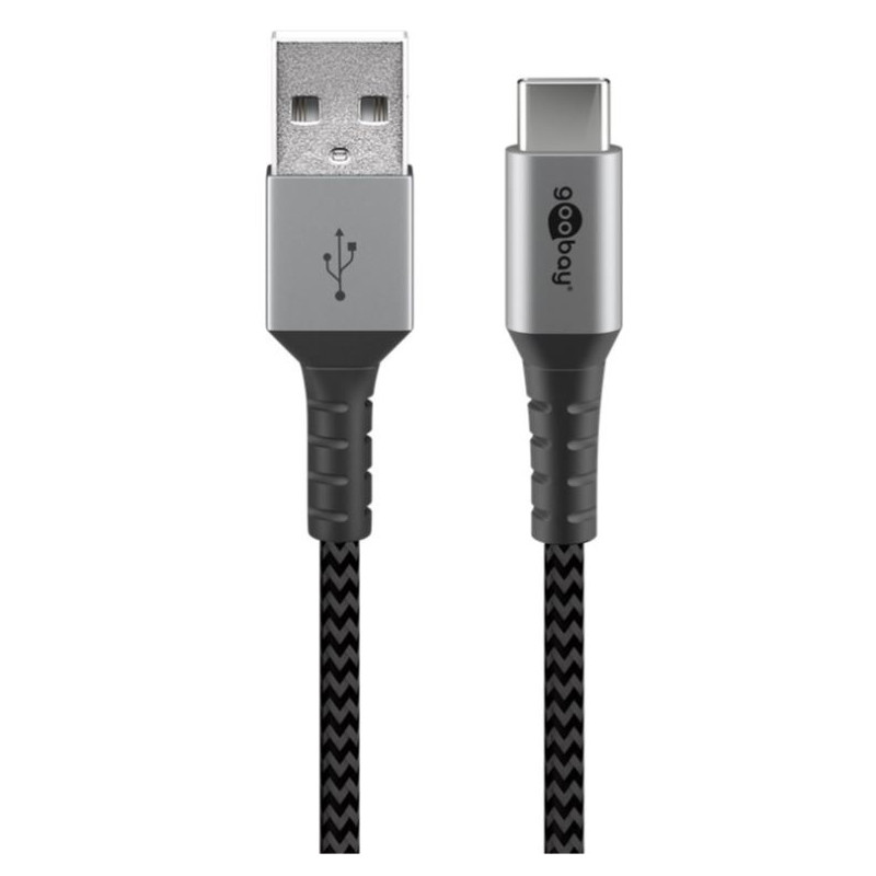 USB-C-kabel - Tekstil opladningskabel USB-C til USB