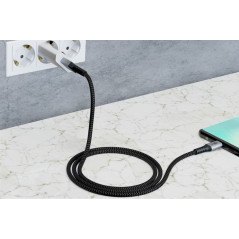 USB-C-kabel - Tekstil opladningskabel USB-C til USB