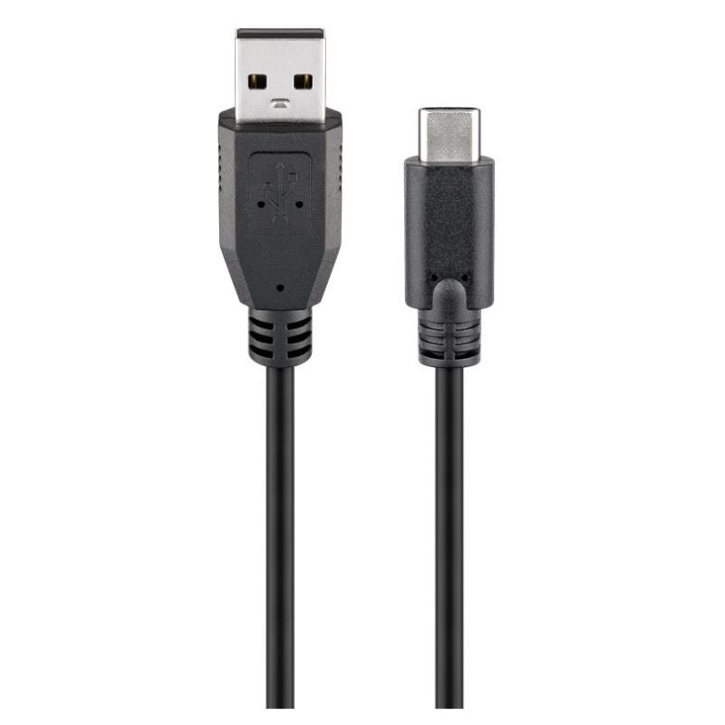 Tilbehør til computere, bærbare computere, mobiltelefoner, tv og tablets - USB-C til USB-A 2.0-kabel