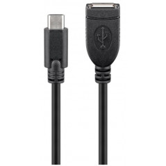 Tilbehør til computere, bærbare computere, mobiltelefoner, tv og tablets - USB-C til USB 2.0 hunkabel 0.2M