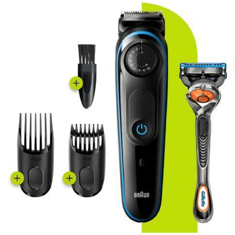 Personlig pleje - Braun batteridriven Skäggtrimmer + Gillette Fusion5