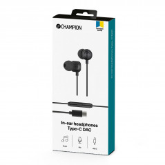 Headset - Champion in-ear hovedtelefoner og headset med USB-C