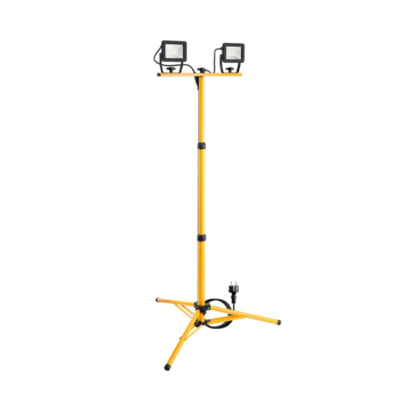 Belysning - LED-arbejdslampe 2x 20 Watt med teleskopstativ