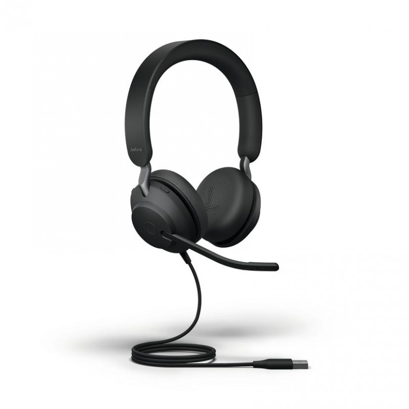 On-ear - Jabra Evolve2 40 UC headset med USB-anslutning (bruten box)