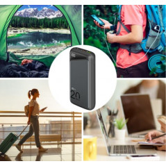 Portable batterier - Goobay hurtigopladende PowerBank-batteri på 20.000 mAh med USB-C PD, QC 3.0