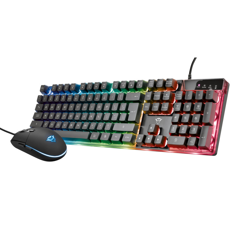 Pakke med gamingtastatur og mus - Trust GXT 838 Azor Gaming RGB Combo med regnbuebelysning