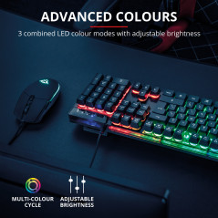 Pakke med gamingtastatur og mus - Trust GXT 838 Azor Gaming RGB Combo med regnbuebelysning