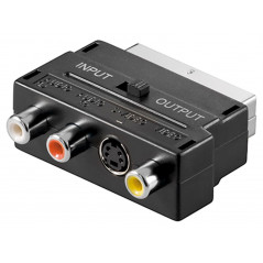 Goobay Scart-adapter til 3x RCA / S-Video