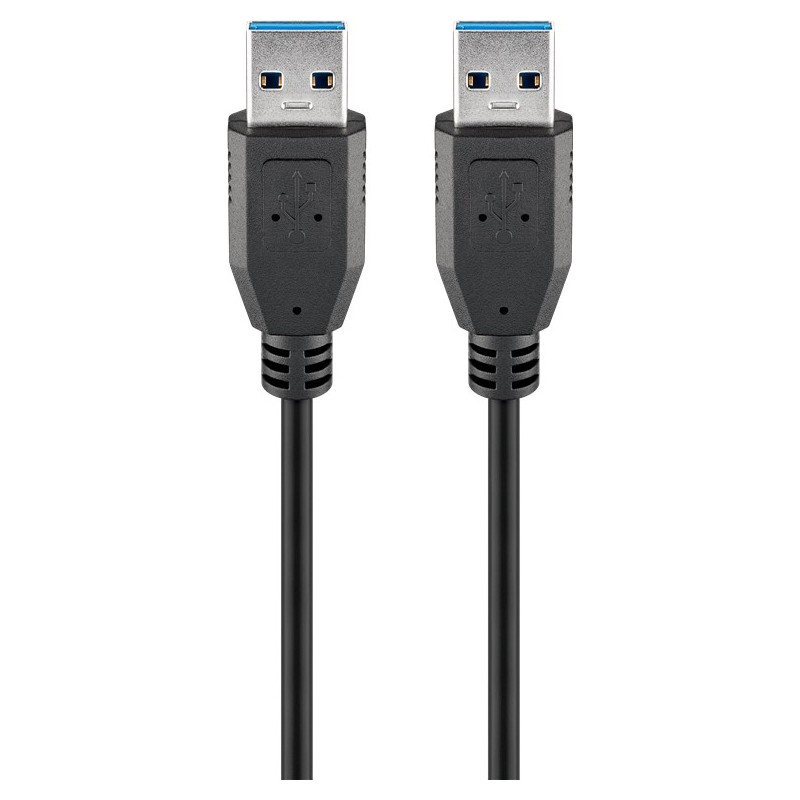 USB-kabel USB A til USB A - USB 3.0 SuperSpeed-kabel, han til han, sort