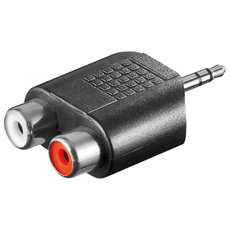 Lydkabel og adapter - 3,5 mm til 2x RCA AUX-adapter