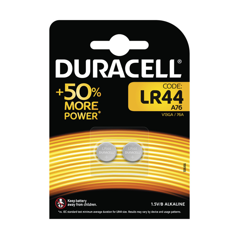 Batterier & batteri tester - Duracell LR44 knappcellsbatterier 2-pack