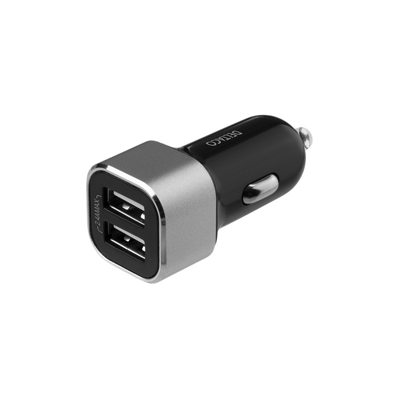 Opladere og kabler - Billaddare med 2 USB-kontakter, 17W