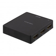 Deltaco HDMI-switch 3-til-1 med fjernbetjening, 4K/30Hz