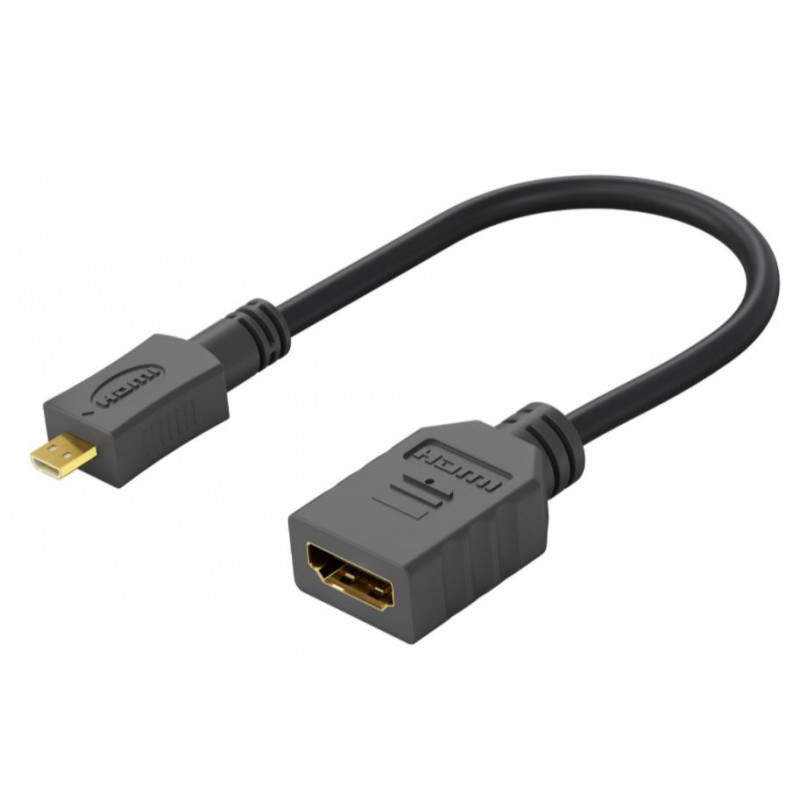 Skærmkabel & skærmadapter - Goobay Micro HDMI til HDMI-adapter