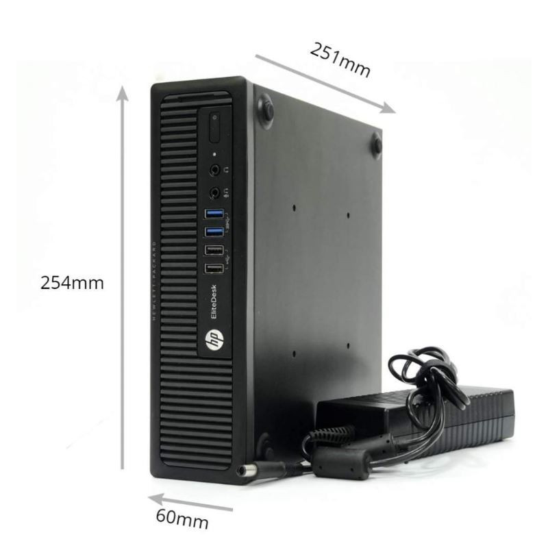 Brugt stationær computer - HP Elitedesk 800 G1 USDT i5 8GB 128SSD (brugt)