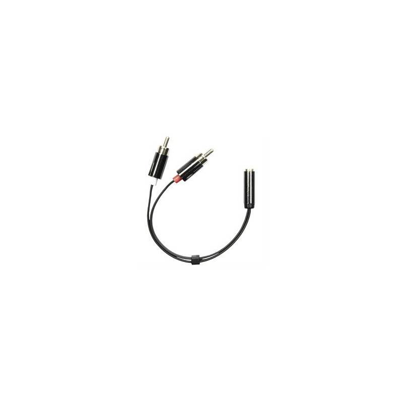 Lydkabel & adapter - Ljudadapter 3,5mm ho till 2xRCA ha 0,1m