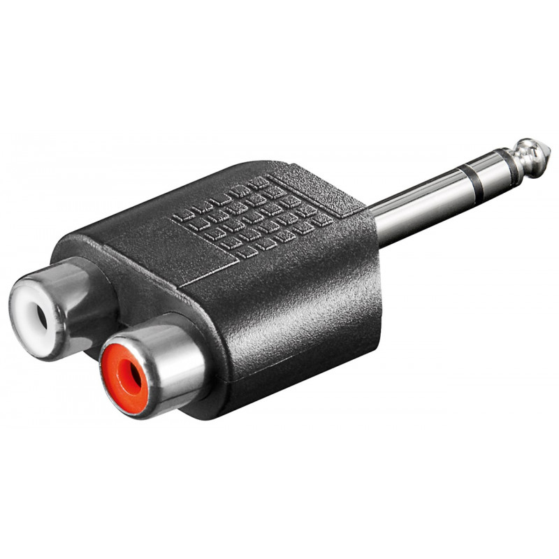 Lydkabel og adapter - 6,3 mm til 2x RCA AUX-adapter