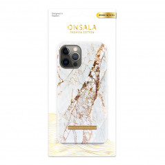 Onsala mobiletui til iPhone 12 / iPhone 12 Pro Soft White Rhino Marble