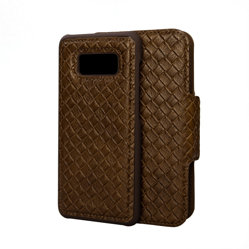 Cases - Etui med magnetisk mobilskal til Samsung S8 (Brown Elite)