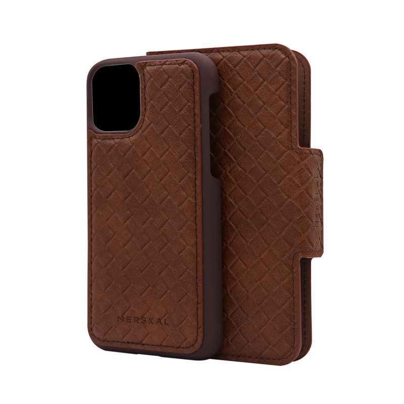 Skaller og hylstre - Etui med magnetisk mobiltelefondæksel til iPhone 11 Pro (Brown Elite)