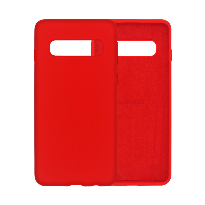 Cases - Merskal premium silikoneskal til Samsung Galaxy S10 (Red)