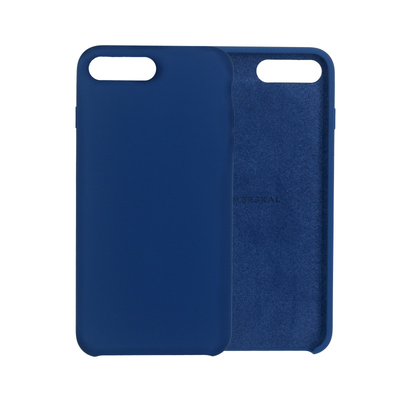 Skaller og hylstre - Merskal premium silikoneskal til iPhone 7/8 Plus (Blue)