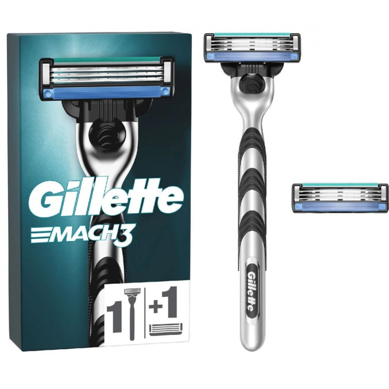 Personlig pleje - Gillette Mach3 Base Razor 2up Rakhyvel + 2 rakblad