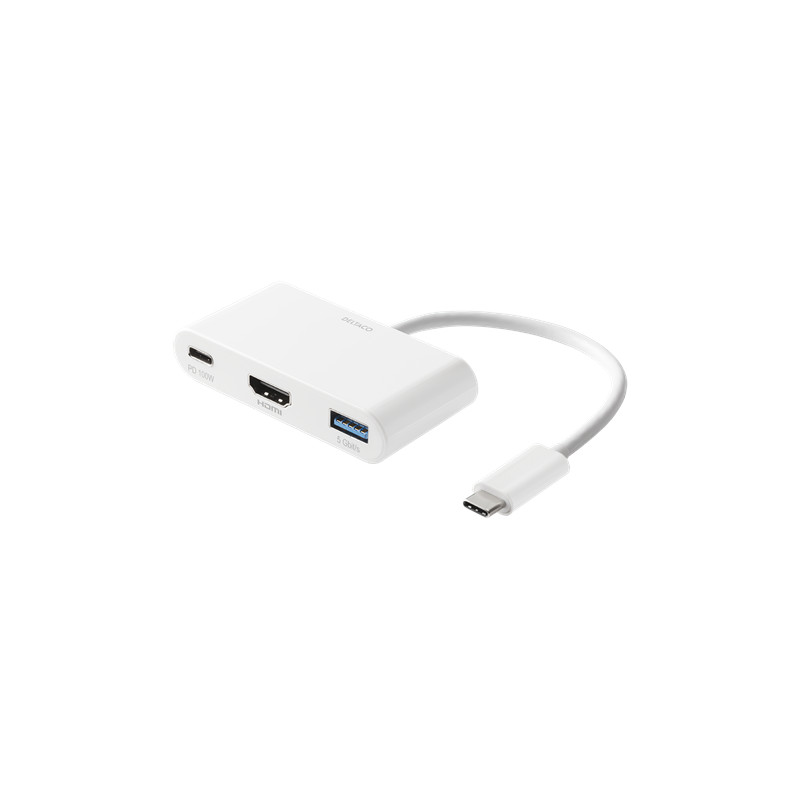 Skærmkabel & skærmadapter - USB-C Multiport til HDMI-adapter med USB/USB-C PD 100W 4K@30Hz 2K@60Hz