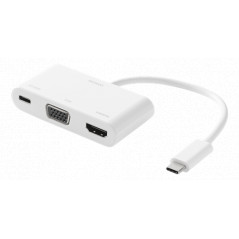 USB-C Multiport til HDMI & VGA-adapter med USB-C PD 60W