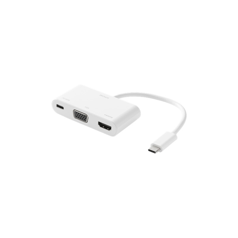 Skærmkabel & skærmadapter - USB-C Multiport til HDMI & VGA-adapter med USB-C PD 60W