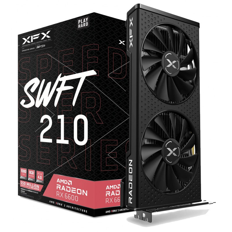 Grafikkort - XFX Radeon RX 6600 Speedster SWFT 210 8GB GDDR6