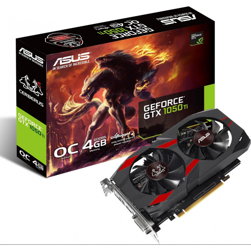 Grafikkort - ASUS Cerberus GeForce GTX 1050 Ti OC 4GB GDDR5