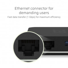 USB-C-dockingstation - GreenCell Multiport USB-C-hub med USB-C, HDMI (4K), USB 3.0 og Ethernet PD87W