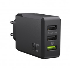 GreenCell vægadapter med 3x USB, 30W med QC 3.0