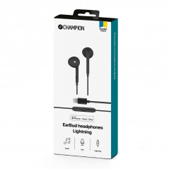 Champion EarBud Lightning-headset til iPhone (MFi)