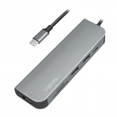 LogiLink USB-C Multi-hub med HDMI/2xUSB/SD-læser/PD 60W/4K2K@30Hz