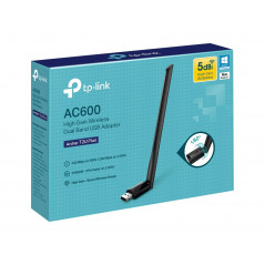 Trådløst netværkskort - TP-Link T2U PLUS AC600 Wireless WiFi USB netværkskort med Dual Band 2.4GHz/5GHz.