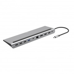 USB-C-dockingstation 10 porte, op til 2 skærme, USB-C, USB-A, HDMI, DP, Ethernet