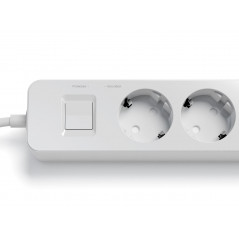 Samledåse - iiglo overspændingsbeskyttet strømskinne med 3 udtag og 2 USB + 1 USB-C