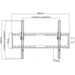 Vægbeslag til højttalere og tv-apparater - Goobay Slim vægbeslag VESA til TV 37-70" op til 35 kg