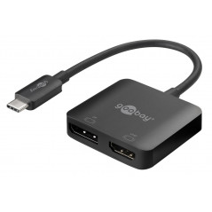 USB-C Multiport-adapter til to spejlede skærme, HDMI & DisplayPort