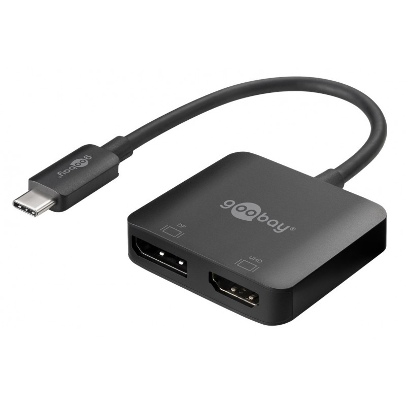 Skærmkabel & skærmadapter - USB-C Multiport-adapter til to spejlede skærme, HDMI & DisplayPort