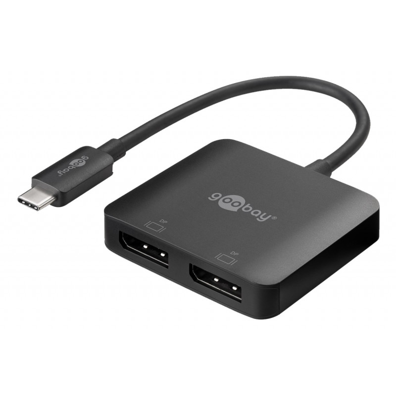 Skærmkabel & skærmadapter - USB-C Multiport-adapter til to skærme 2x DisplayPort