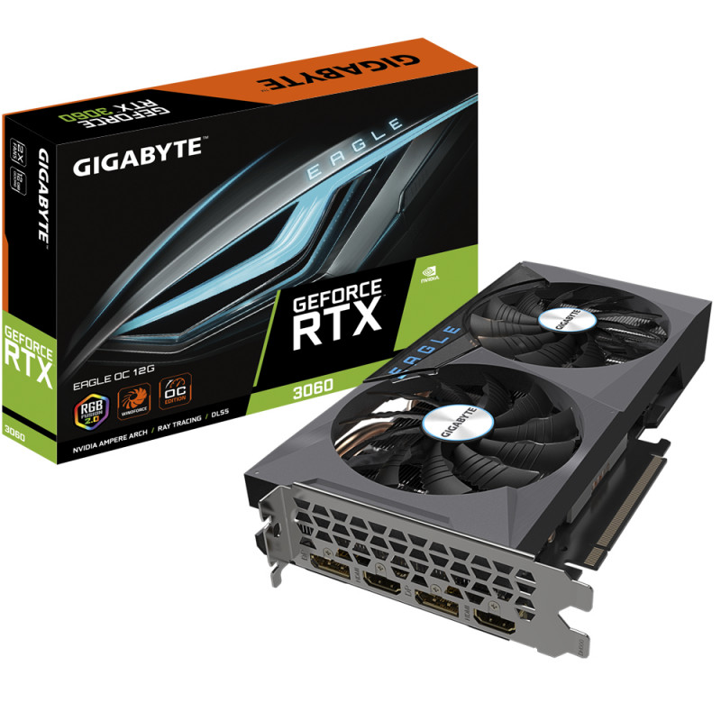 Grafikkort - Gigabyte GeForce RTX 3060 EAGLE V2 12 GB GDDR6